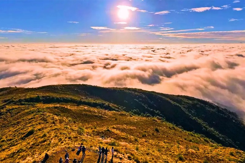 Sunrise at Tres Cruces: A Celestial Dance of Light and Shadow